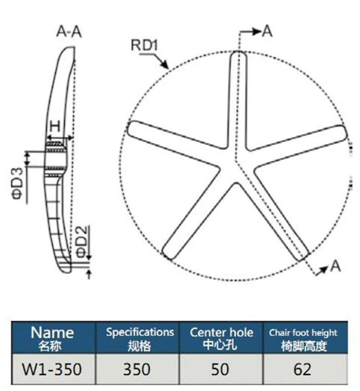 Nylon Base For Gaming Chair